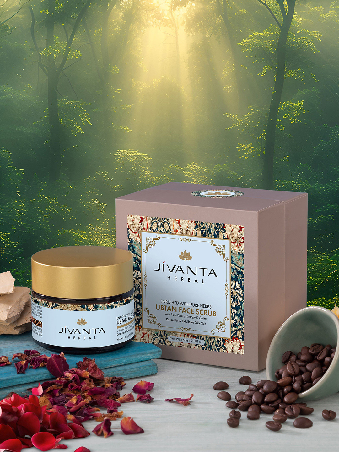 Jivanta Herbal Ubtan Face Scrub For Oily Skin - 60 g