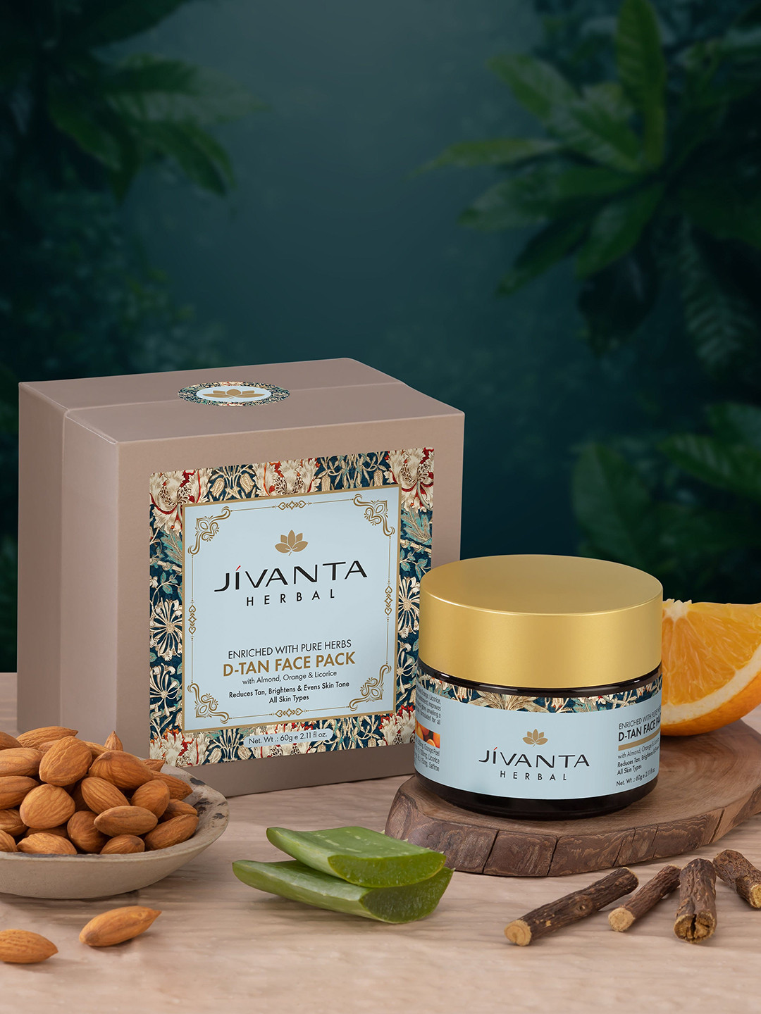 Jivanta Herbal D Tan Face Pack - 60 g