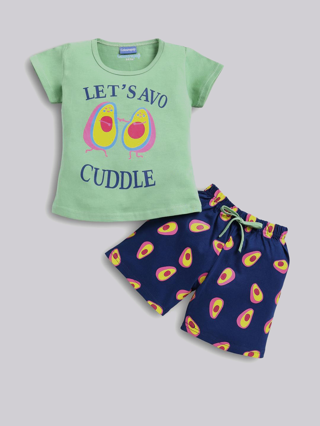 Colourspop Kids Girls Printed Night Suit