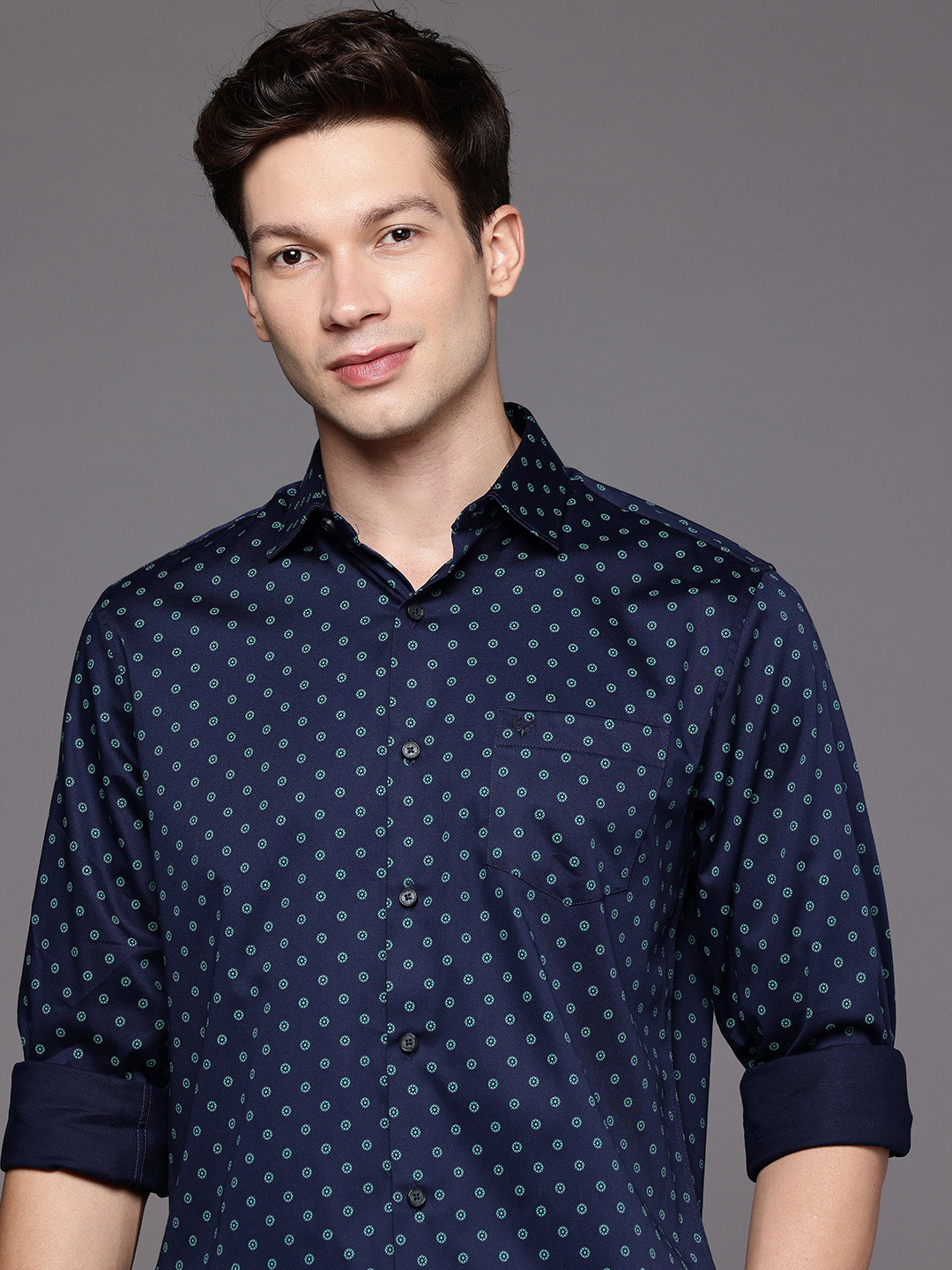 Allen Solly Floral Micro Ditsy Printed Sport Fit Casual Shirt