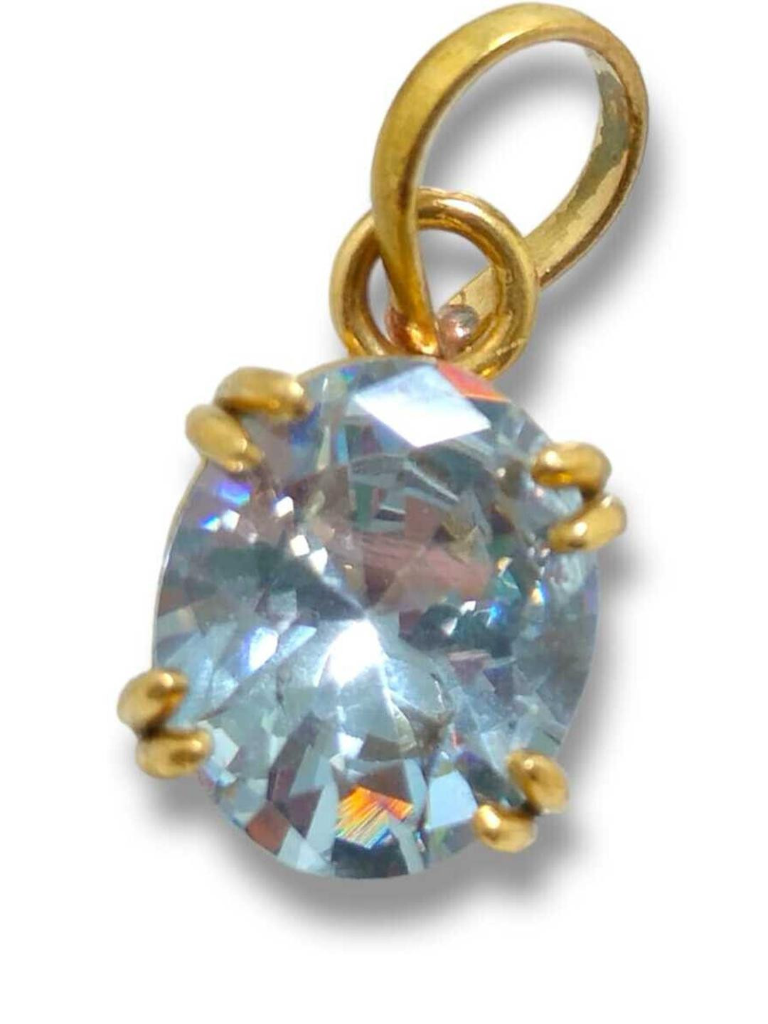 VANISHREE WORLD Gold-Plated Pearl Studded Oval Pendant