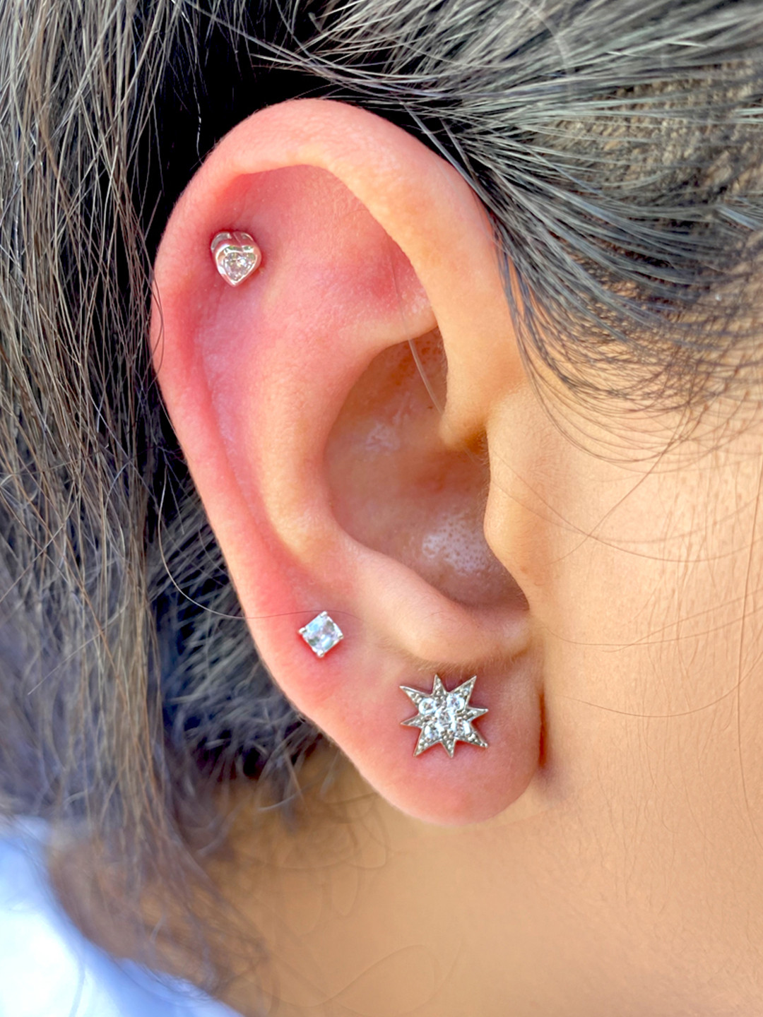 Boldiful North Star Sterling Silver 5A Cubic Zirconia Drop Earrings