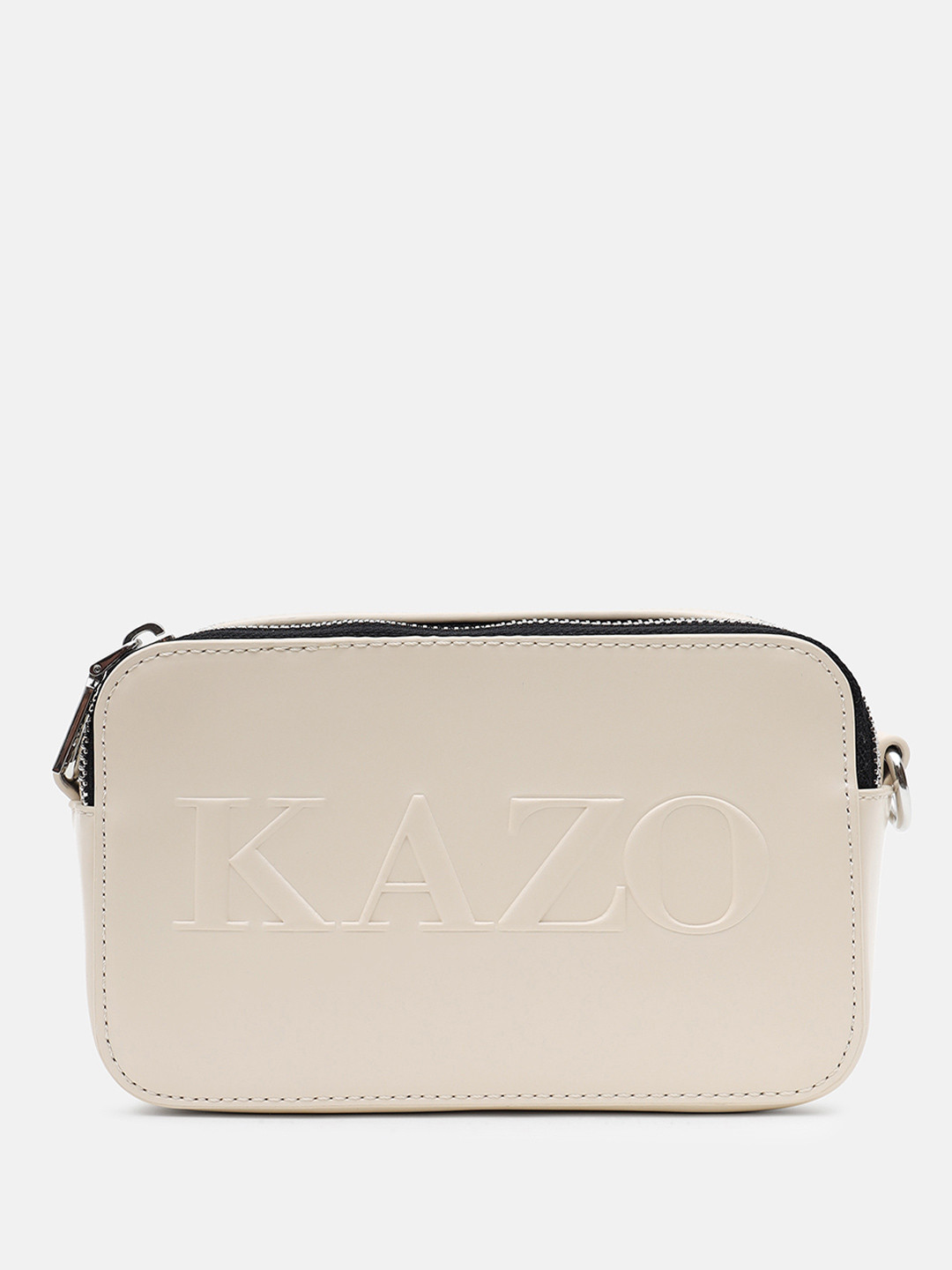 Kazo Scarla Puffed Typography Structured Sling Bag