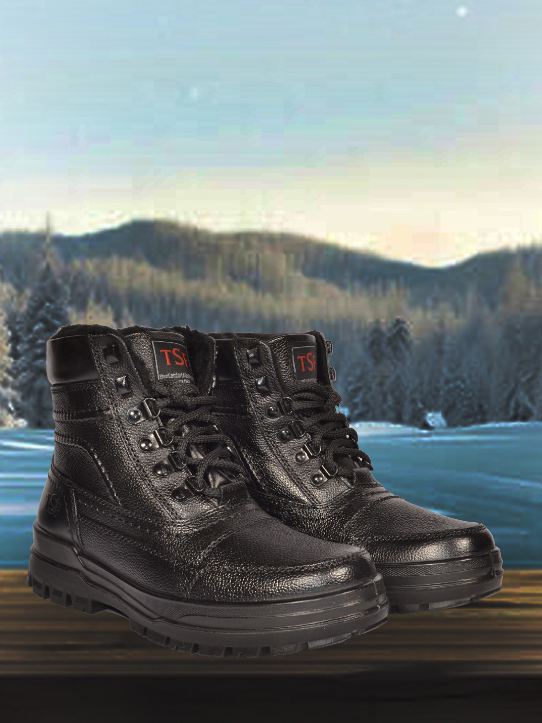 TSF Men Brown Leather Boots