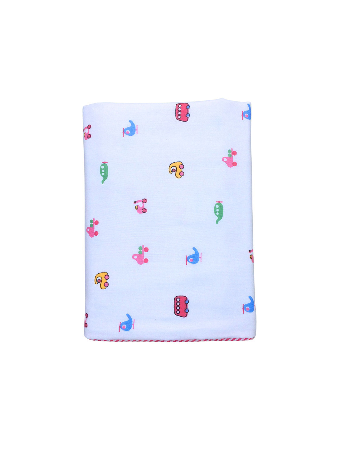 junior drive Make Your Baby Comfortable... Kids White & Red Single Bed Blanket