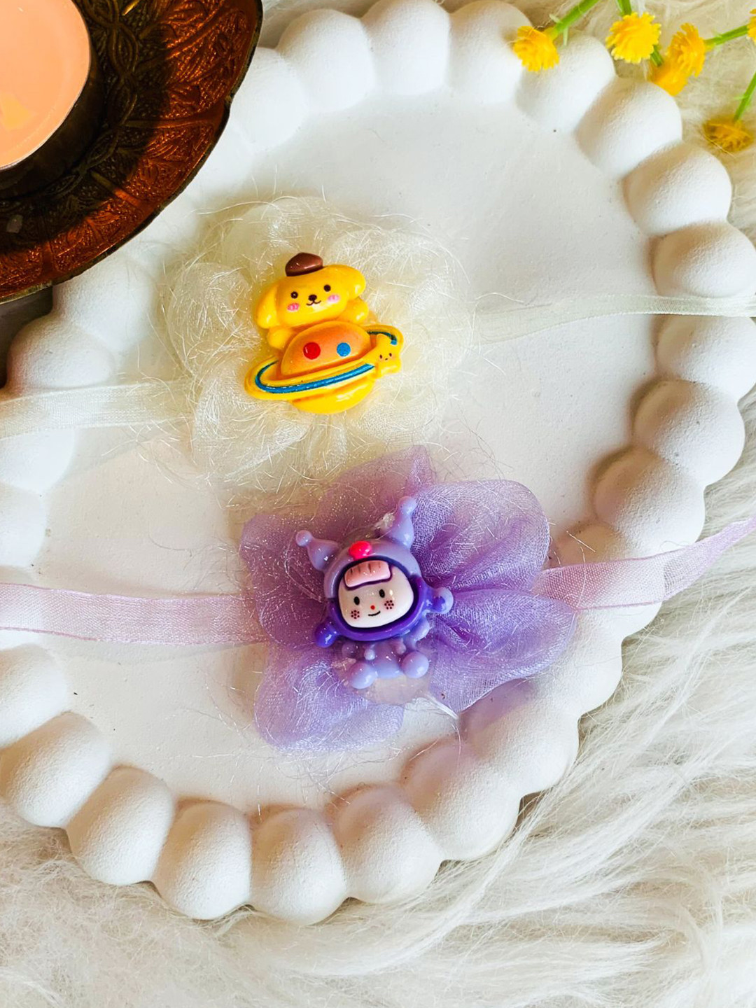 I Jewels Kids-Boys Set Of 2 Cartoon Thread Rakhis For Brother