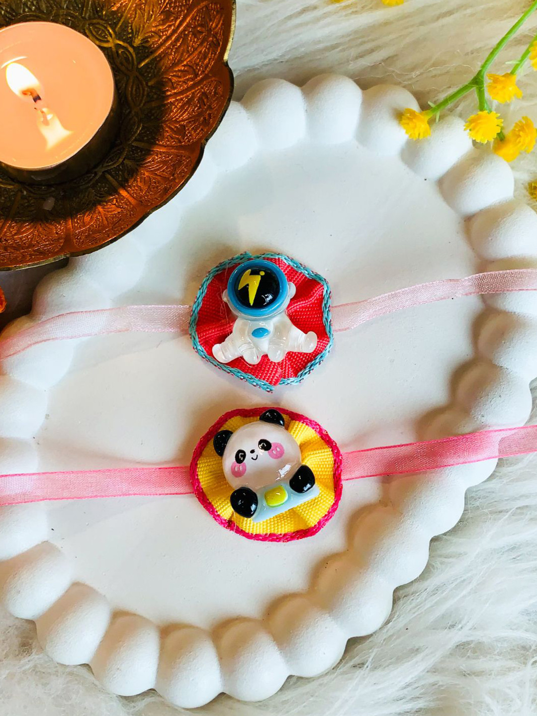 I Jewels Kids Boys Set Of 2 Cartoon Thread Rakhis For Brother