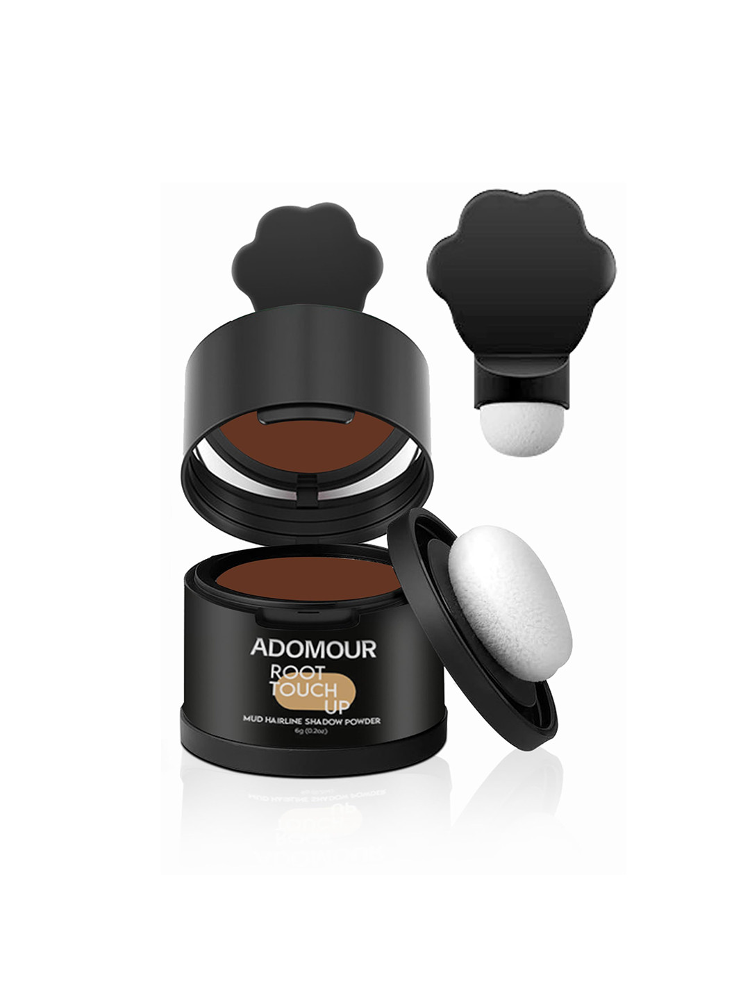 ADOMOUR Mud Hairline Shadow Powder - 6 g- Dark Brown
