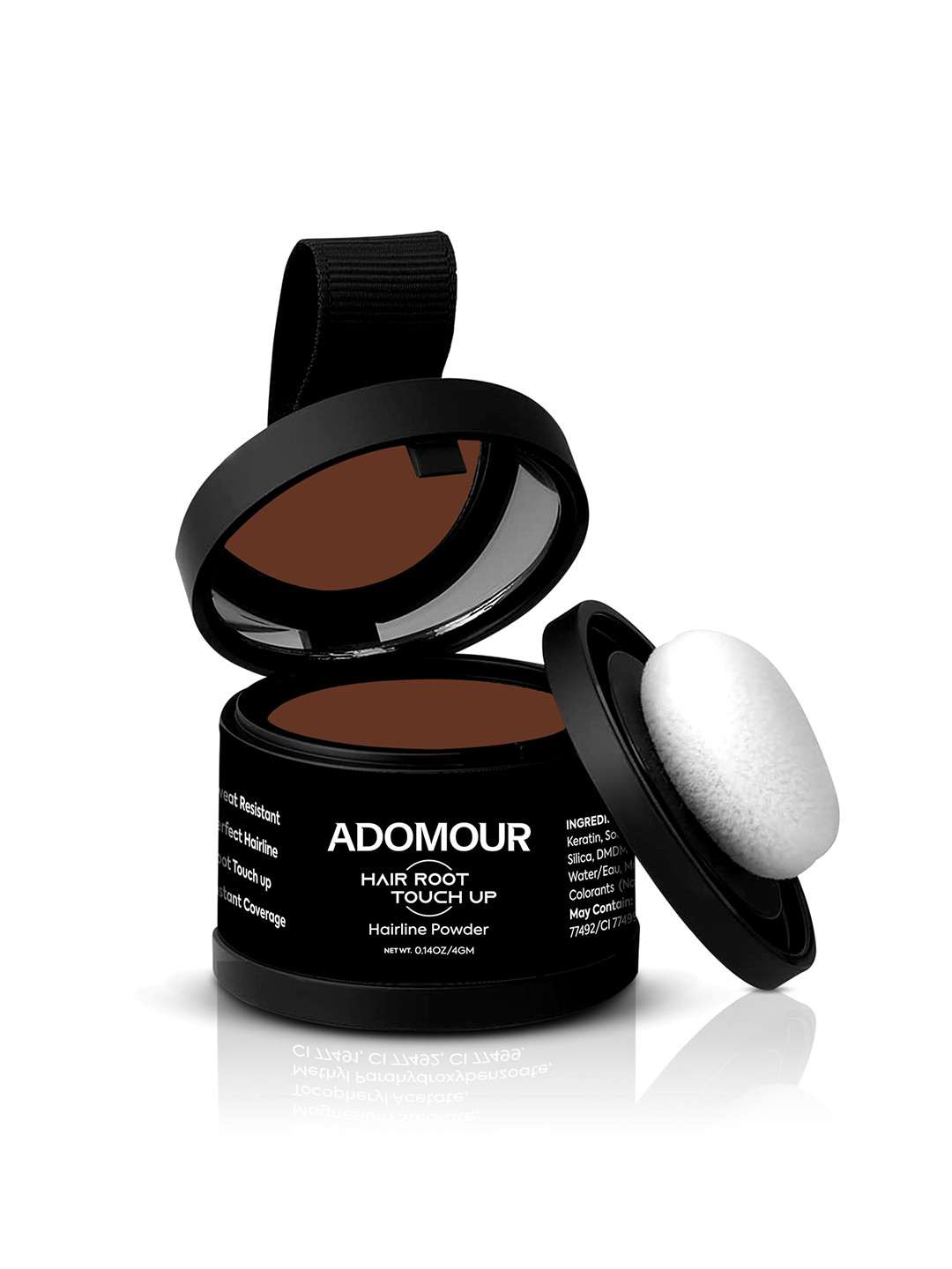 ADOMOUR Root Touchup Powder- 4 g- Dark Brown