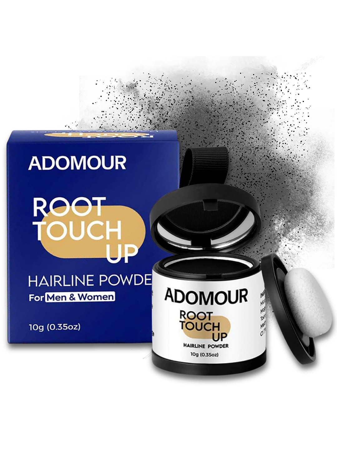 ADOMOUR Root Touch Up Powder - 10 g - Medium Brown