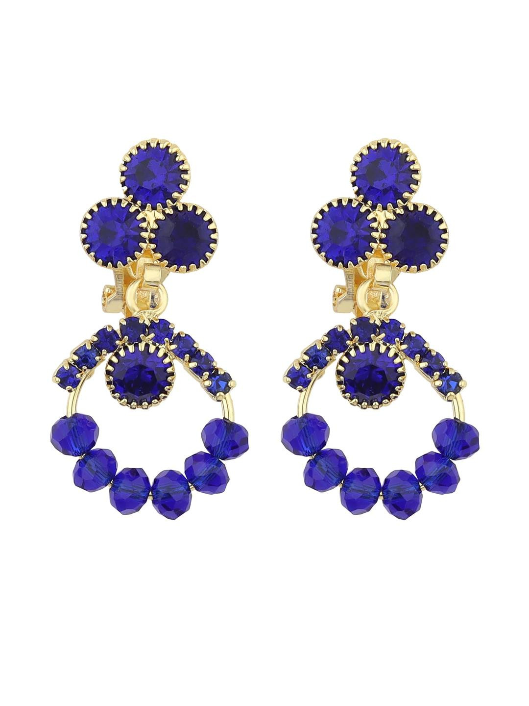 Ear Cuffs without Piercing Timeless and Classic Cuff Earrings for Women (G1020s) (Navy (Blue))