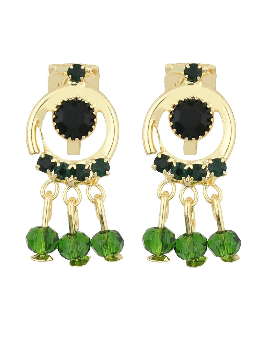 Ear Cuffs without Piercing Timeless and Classic Cuff Earrings for Women (G1030s) (Green)