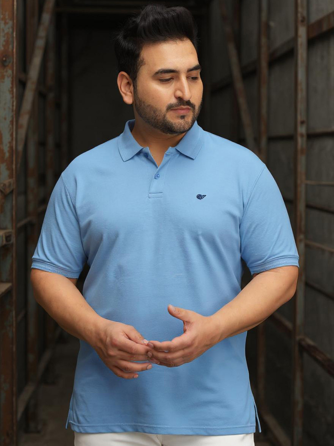 Club York Plus Polo Collar Short Sleeves T-shirt
