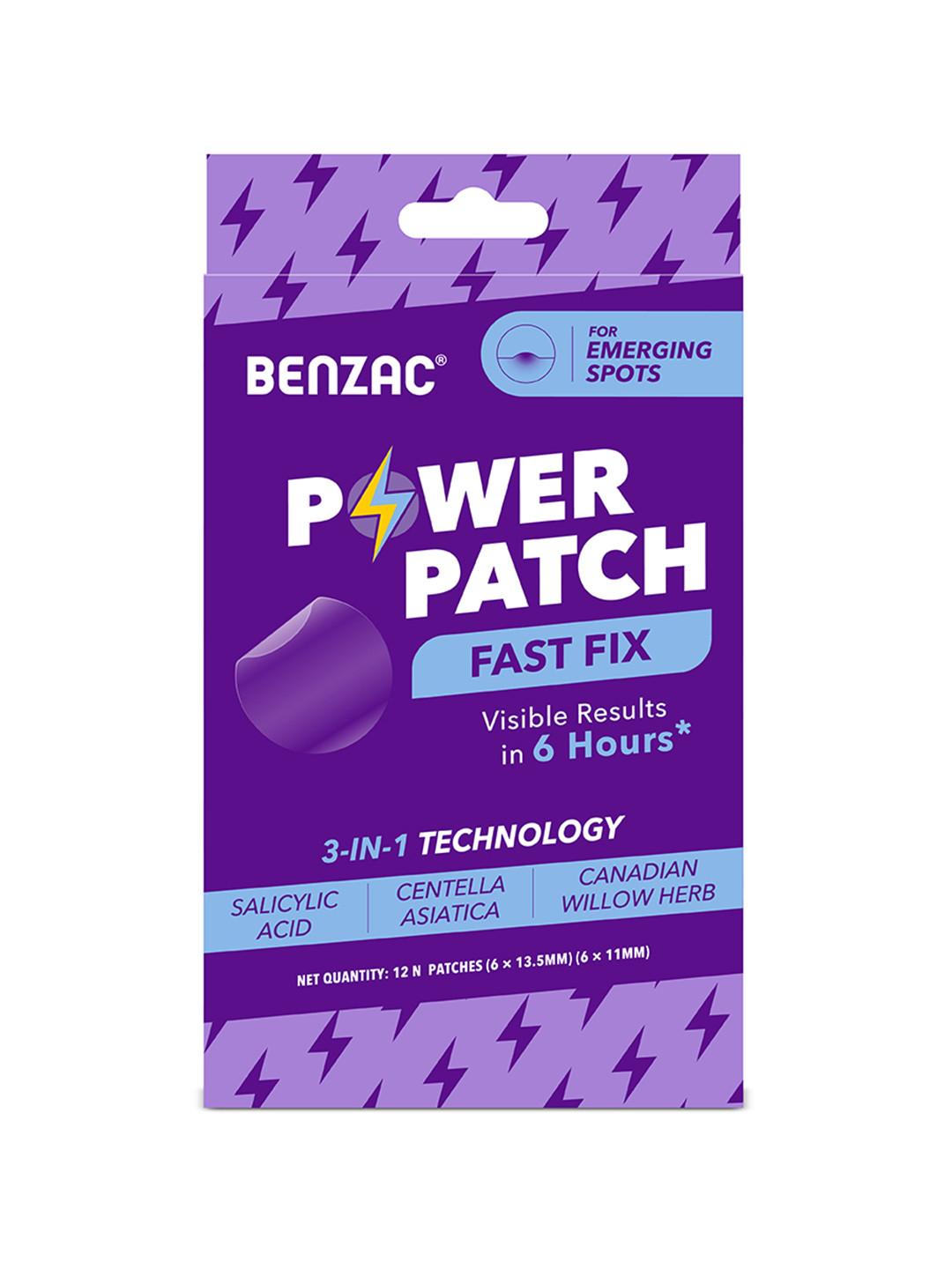 Benzac 3-in-1 Power Acne Patches - 12 Pcs