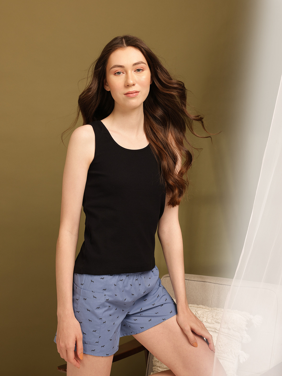 ETC Women Sleeveless Night suit