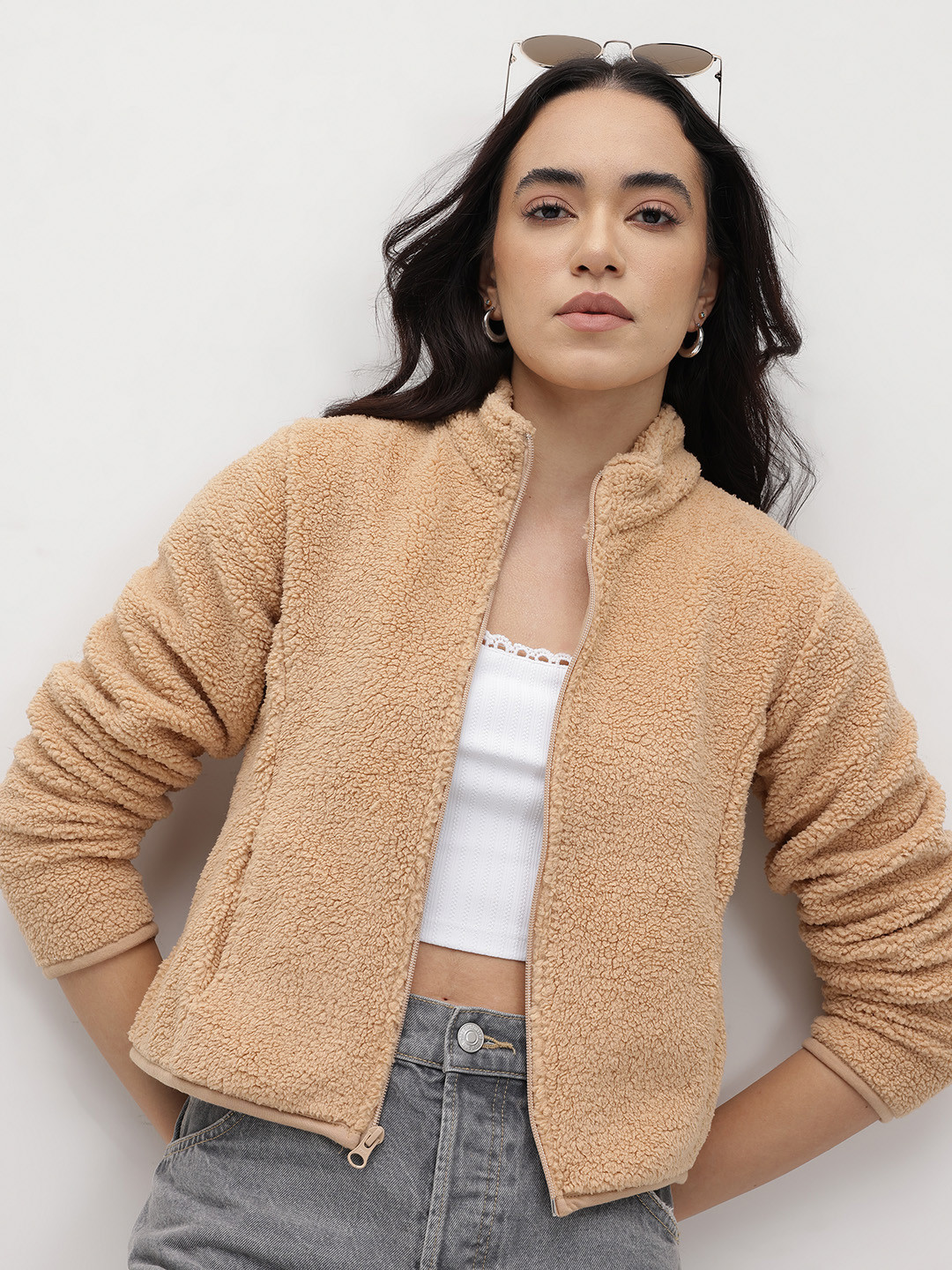 The Roadster Lifestyle Co. Solid Long Sleeves Jacket