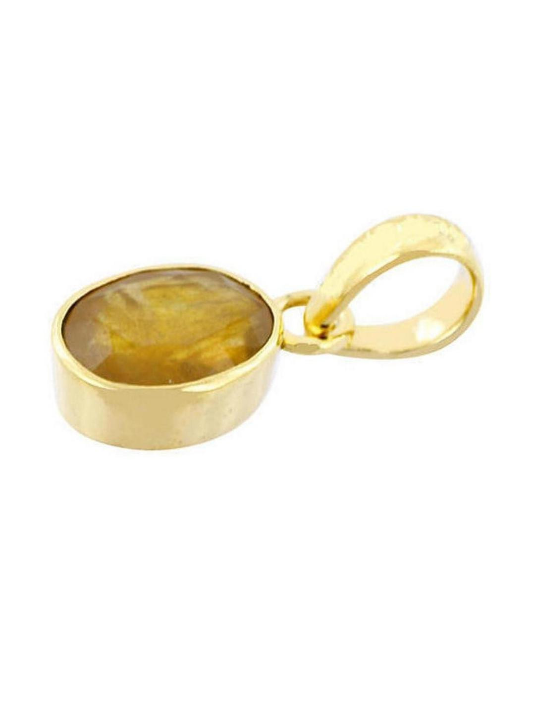 RAVIOUR LIFESTYLE Gold & Yellow Oval Pendants