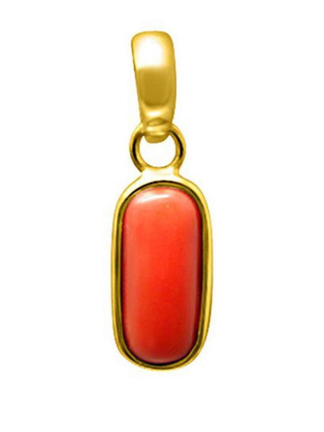 RAVIOUR LIFESTYLE Red Oval Coral Pendants