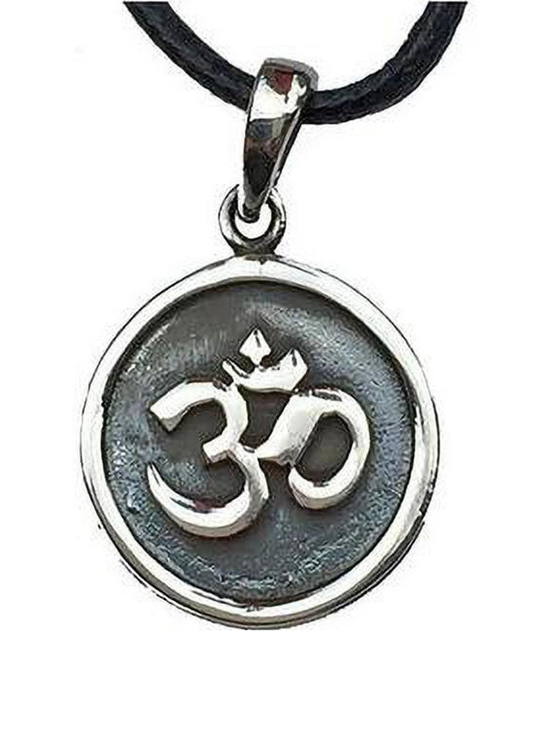 RAVIOUR LIFESTYLE Om Silver-Plated Circular Pendants