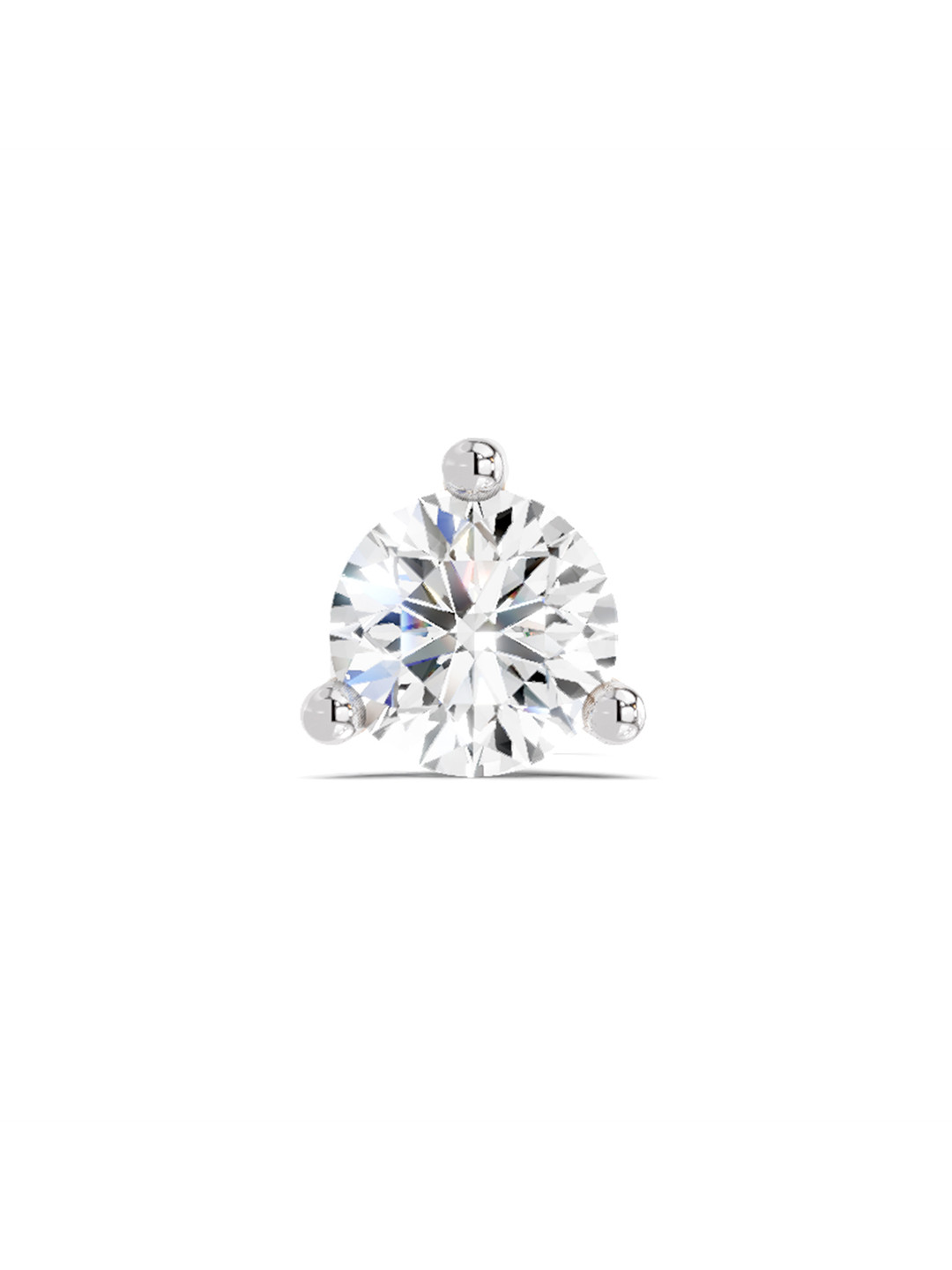 Sparkles Lab Grown Diamond 0.50 Carat Round Shape Floral Diamond Nose Pin 14K Rose Gold