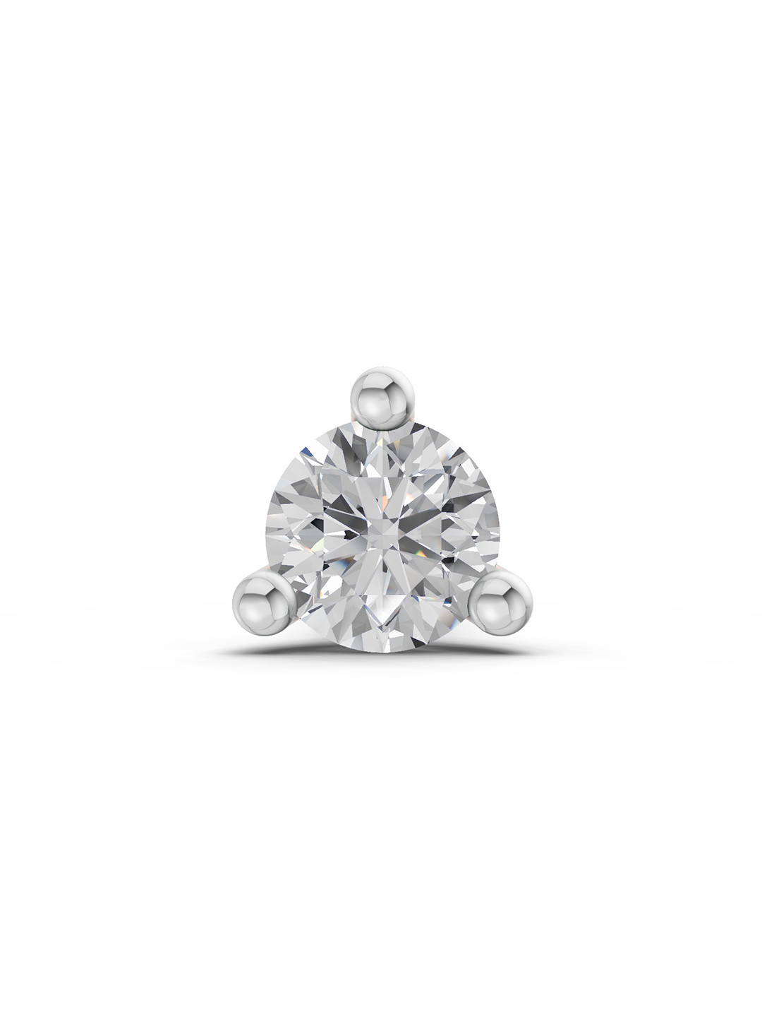 Sparkles Lab Grown Diamond 0.09 Carat Soilitaire Diamond Nose Pin 14K Rose Gold