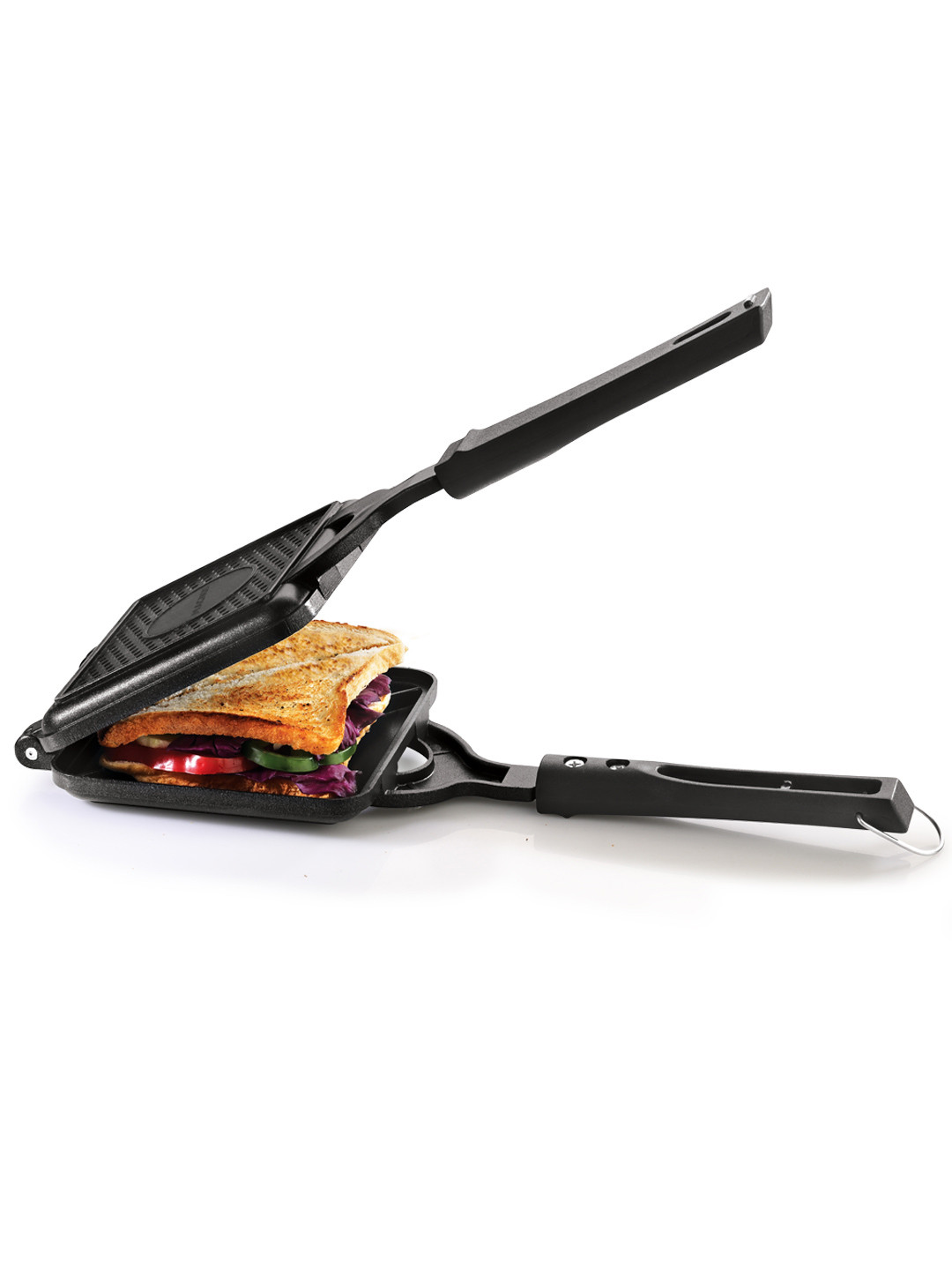 MAGNUS Black Non Stick With 2 Cut Design Heating Gas Compatible Giant Grill Toaster