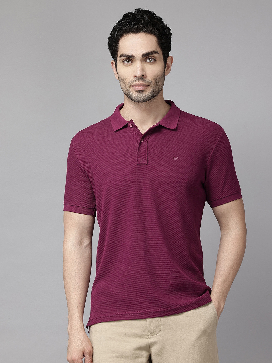 Blackberrys Waffle Knit Hypa Fresh Polo Collar T-shirt