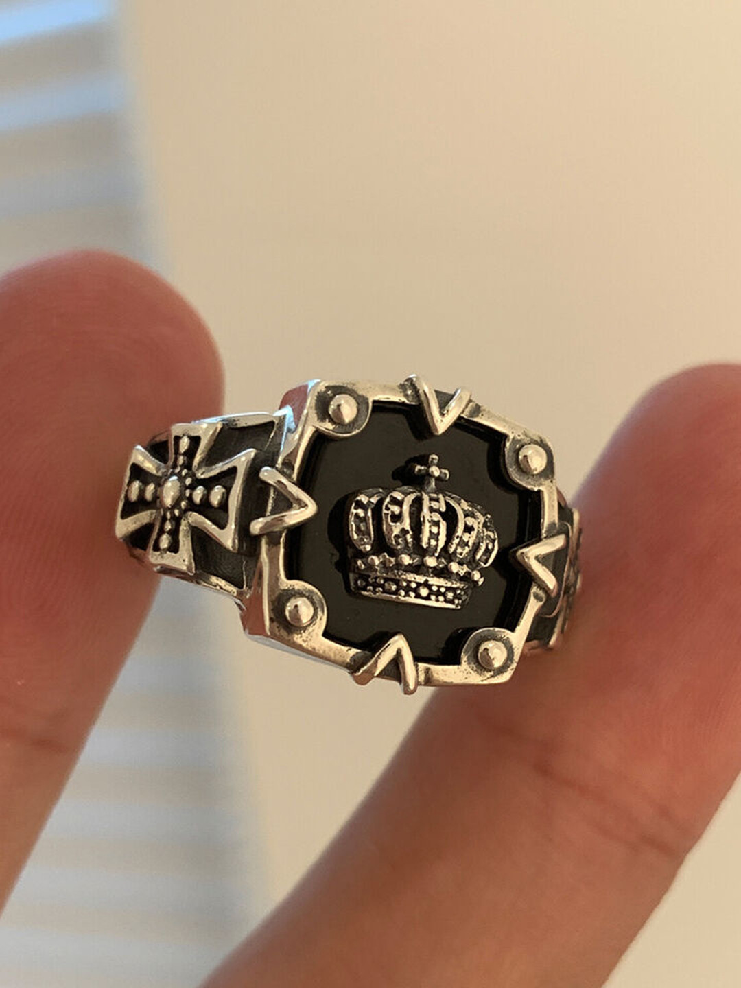 VS Unique Collection Silver-Plated Adjustable Finger Ring