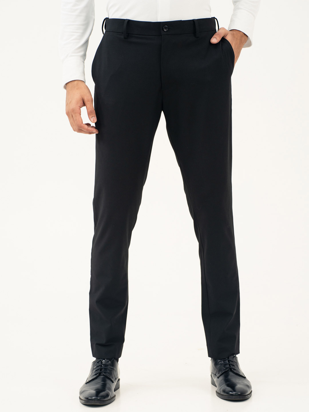 The Pant Project Relaxed Fit Water-Repellant Formal Trousers with Stretchable Waistband