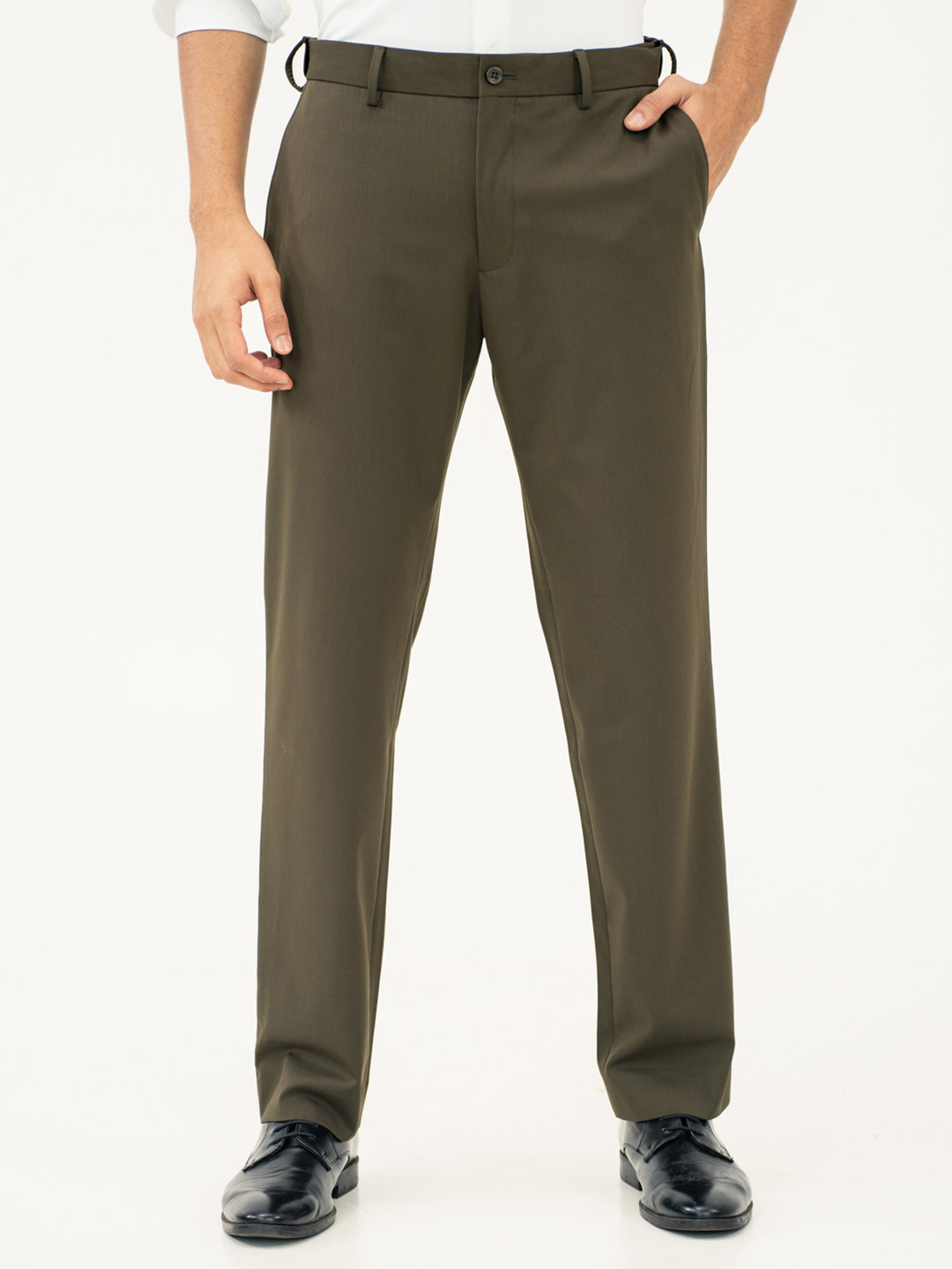The Pant Project Relaxed Fit Water-Repellant Formal Trousers with Stretchable Waistband
