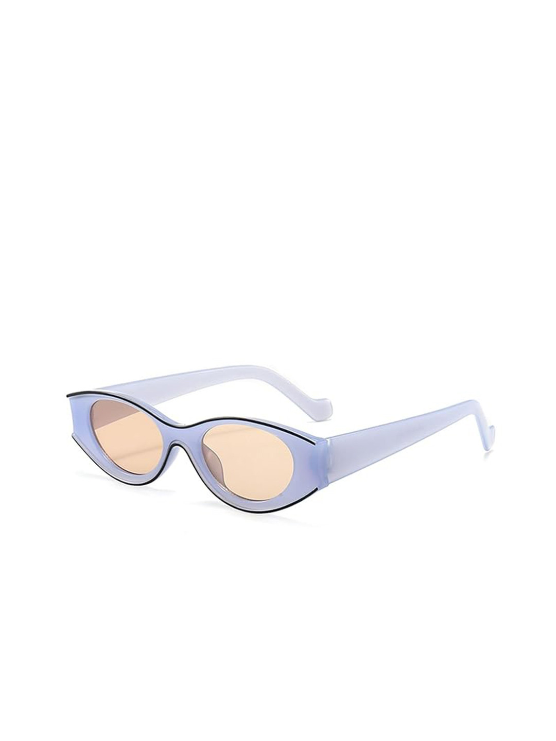 AUGEN Unisex Brown Lens & Blue Oval Sunglasses with