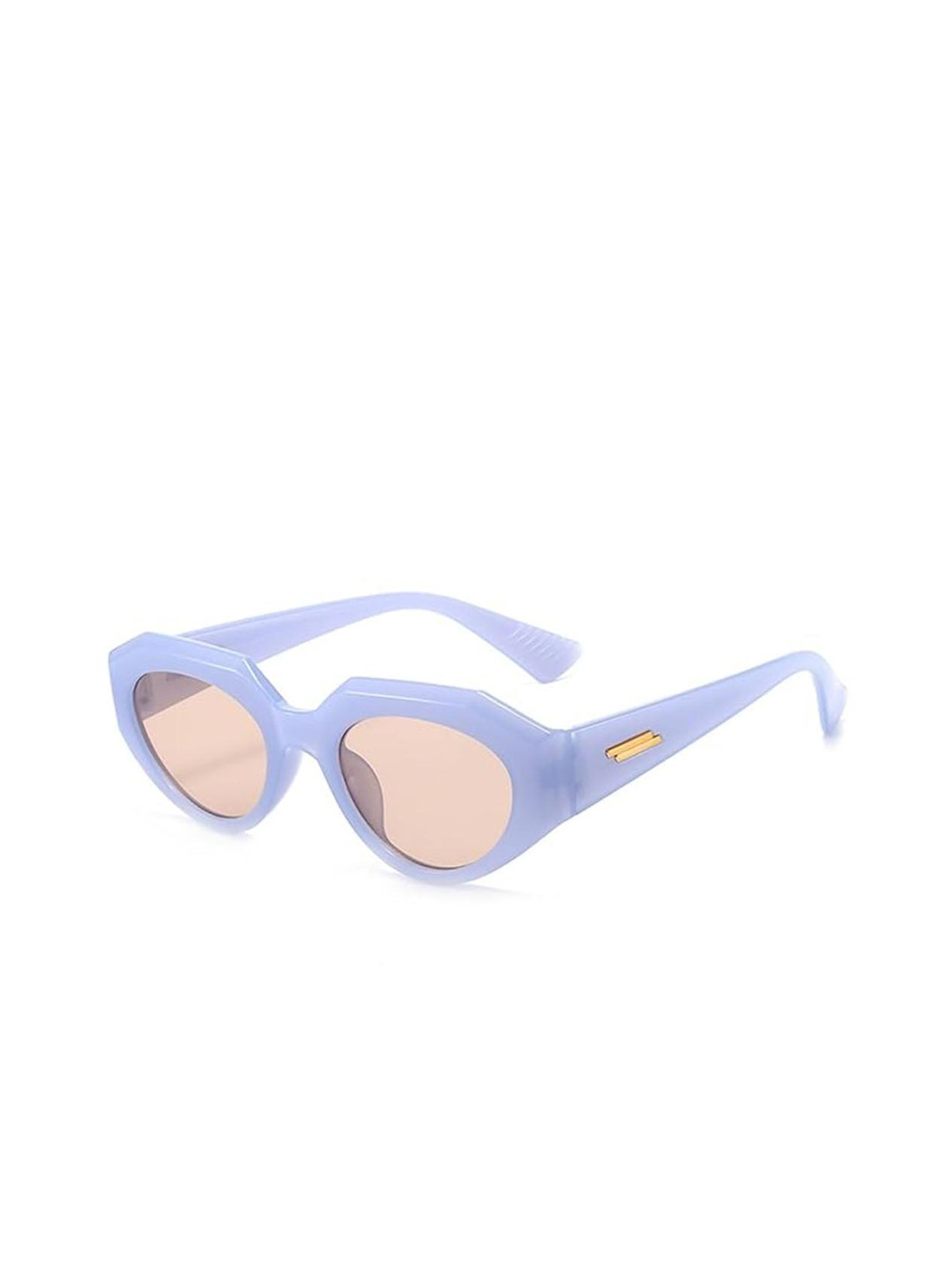 AUGEN Unisex Brown Lens & Blue Oval Sunglasses with