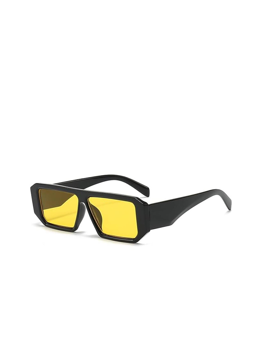 AUGEN Unisex Yellow Lens & Yellow Rectangle Sunglasses with