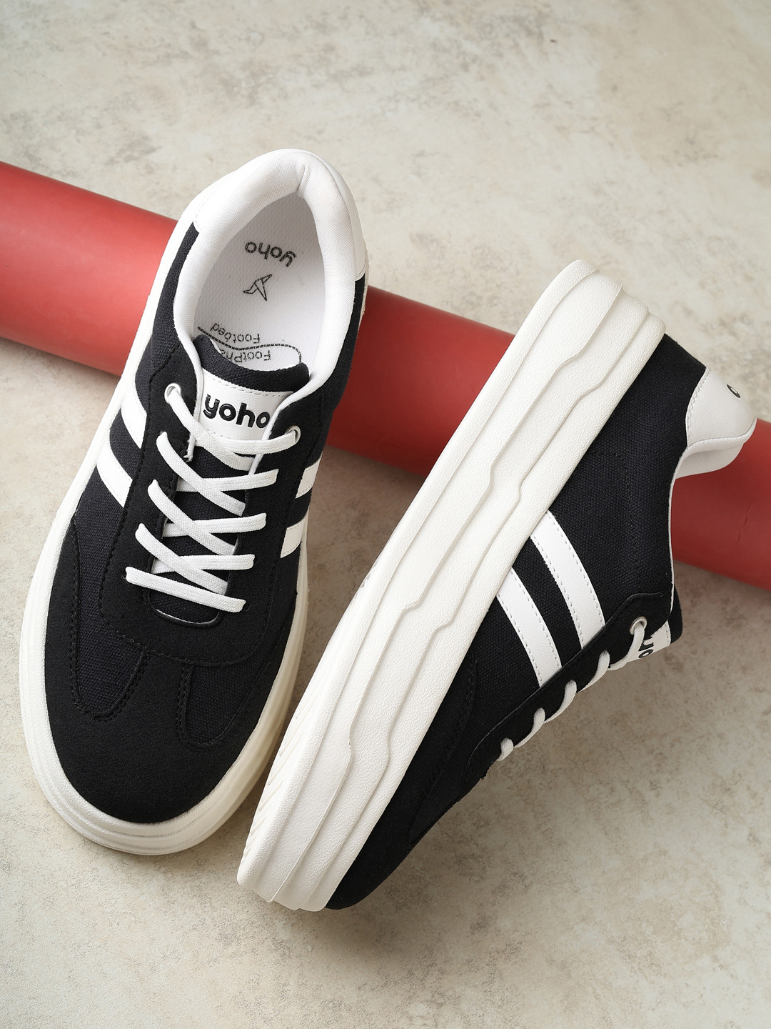 yoho Women Fluffs 002 Canvas Lace Ups Sneakers