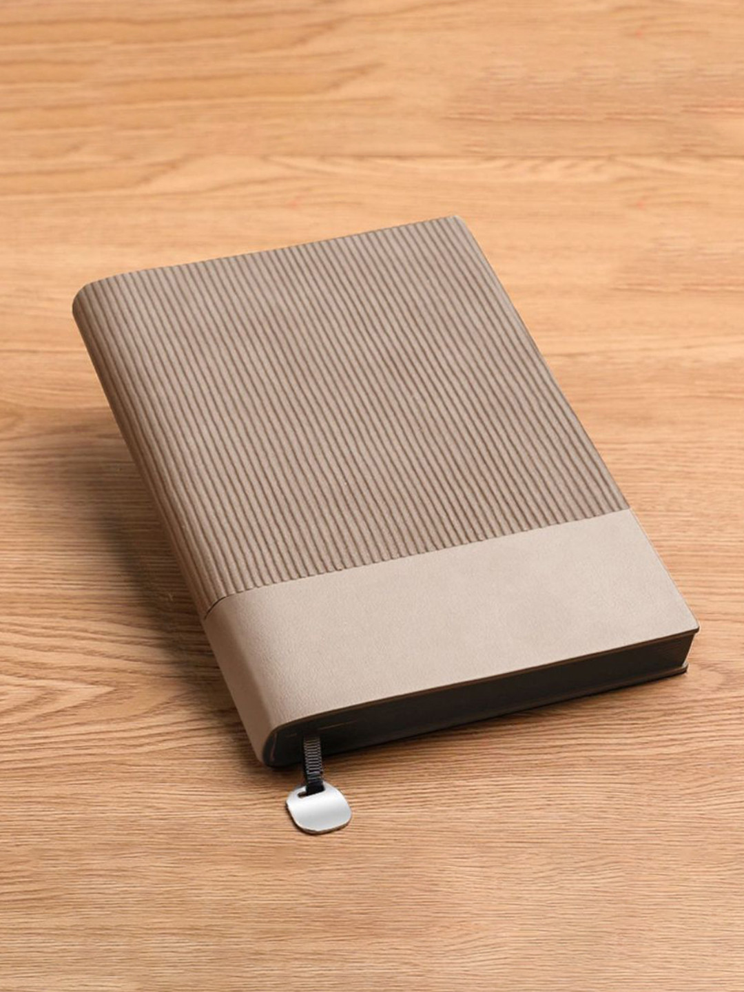 SWISS HORN Striped Leather Diary