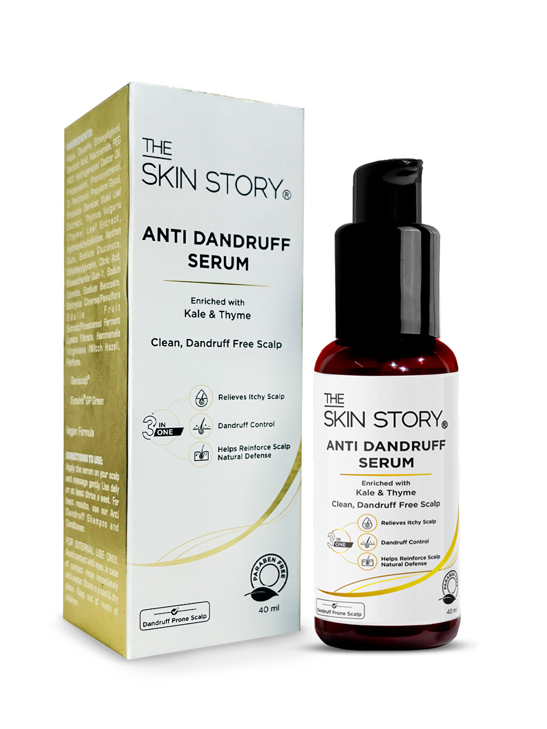THE SKIN STORY Anti Dandruff Hair Serum For Oily Itchy Flaky Scalp - 40 ml
