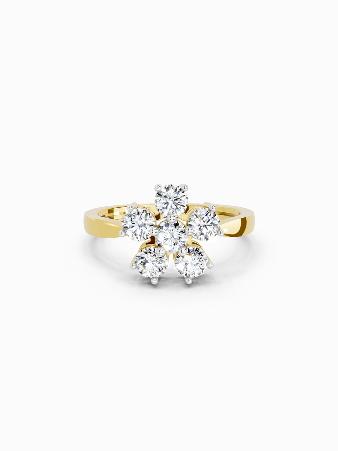 Sparkles Women 14 Kt Lab Grown Diamond Ring 1.36 gm 0.66 Carat