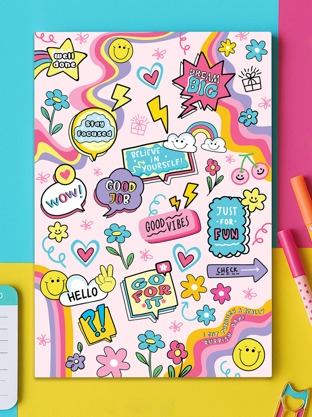 Doodle Printed A5 Daily Gratitude Journal 112 Pages