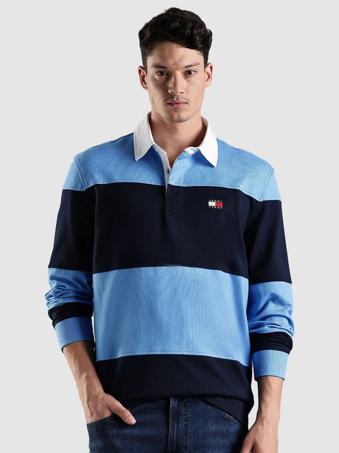 Tommy Hilfiger Europe Polo Collar Long Sleeves Relaxed Fit T-shirt