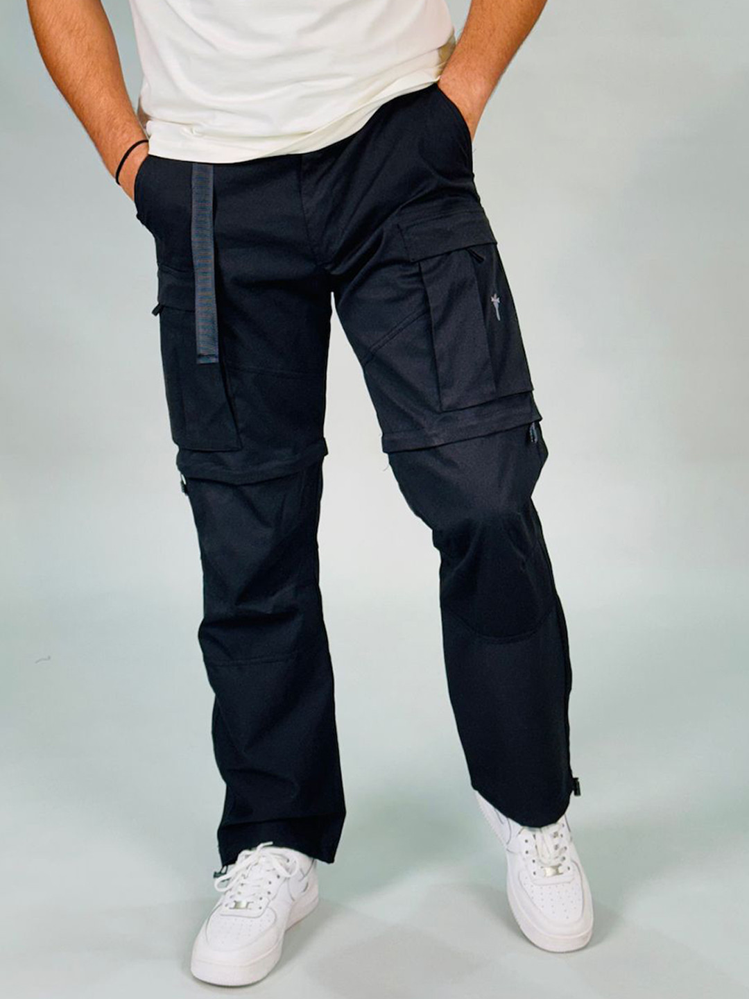 TIFTON Men Mid-Rise Regular Fit Convertible Cargos Trousers