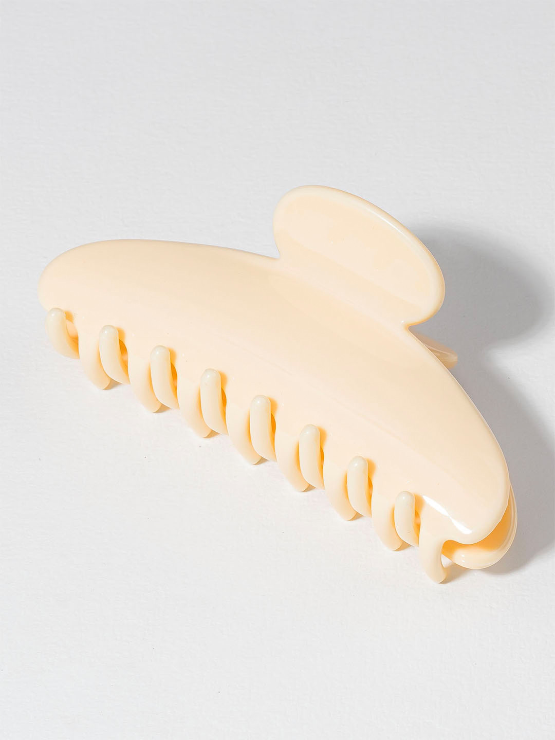 Hair Drama Co. Women Yellow Pastel Glossy Acrylic Korean Ponytail Holder Hair Claw Clips