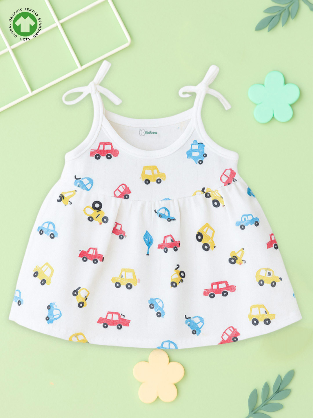 Kidbea Girls Graphic Print Organic Cotton A-Line Dress