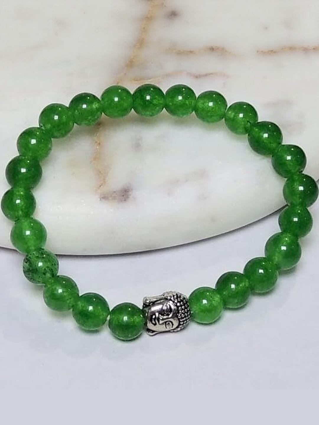 VIBESLE Unisex Green Jade Crystals Bracelet
