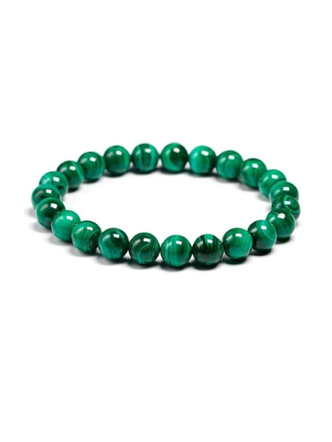VIBESLE Unisex Malachite Green Crystals Bracelet