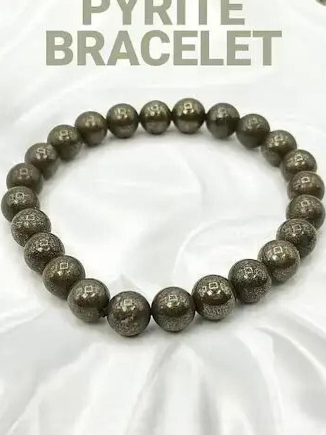 VIBESLE Grey Agate Crystals Elasticated Bracelet