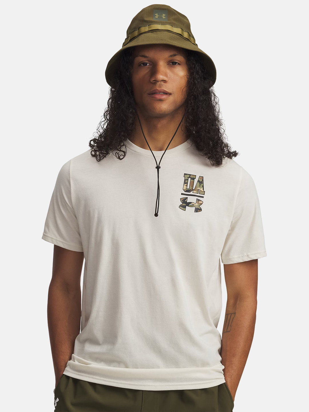 UNDER ARMOUR Brand Logo Printed Relaxed Fit Training or Gym Sports T-shirt