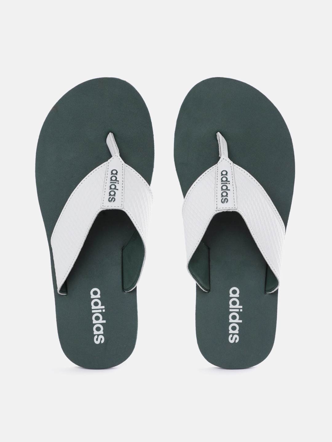 ADIDAS Men Textured Brand Logo Printed Urbanscape Thong Flip-Flops