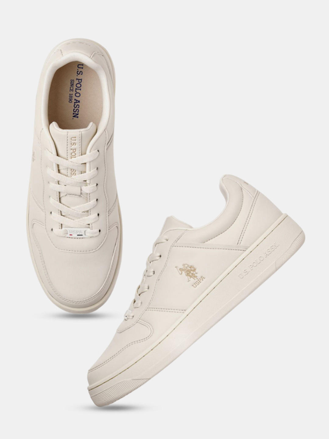 U.S. Polo Assn. Men JOAN Cream All Day Sneakers