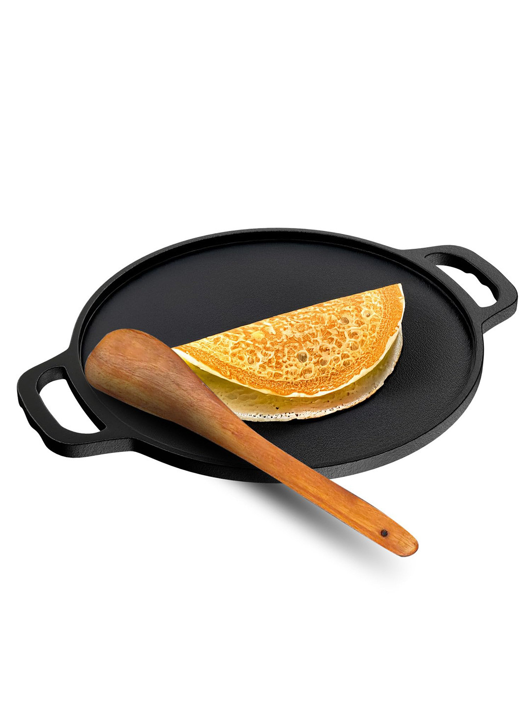 Lifelong 2 Pieces Black Dishwasher Safe Cast Iron Cookware Set
