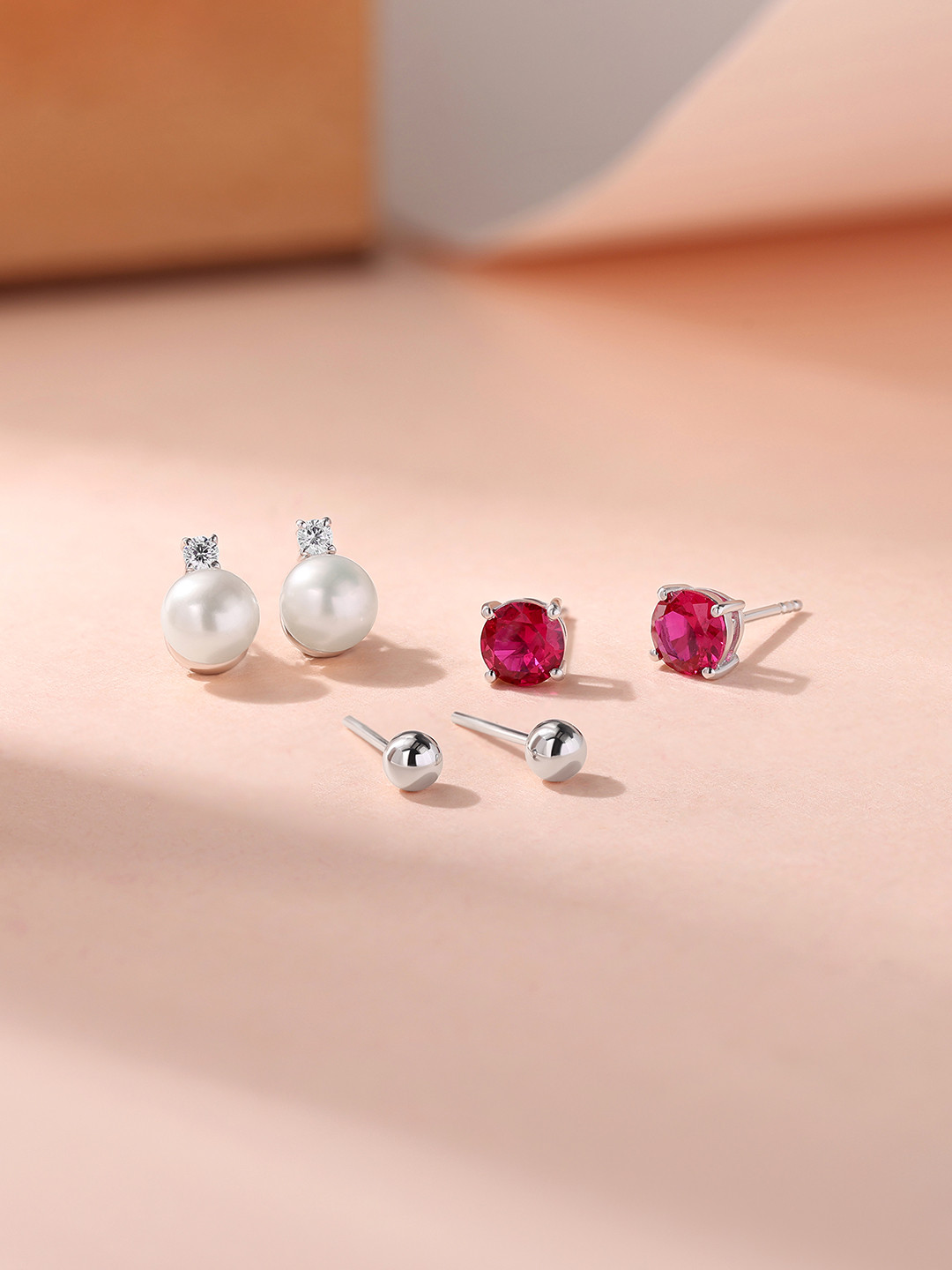 Ornate Jewels 925 Silver Set Of 3 Ring & Earring Combo Set